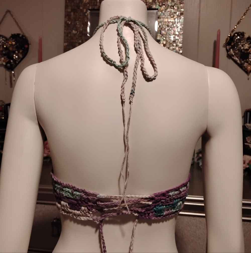 Multicolor Crochet Halter Top - Picture 13 of 14
